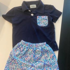 Matching polo + shorts set - boys 4t